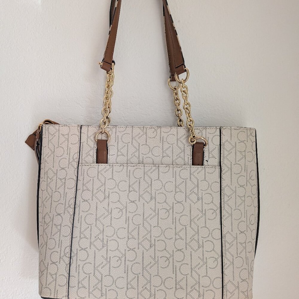 Calvin Klein Monogram Logo Tote - Picture 3 of 6